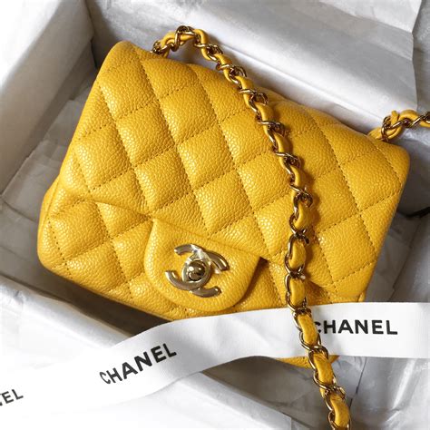 yellow chanel mini box bag|mini Chanel bag price.